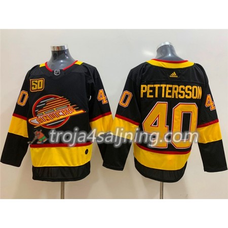 Vancouver Canucks tröja Elias Pettersson 40 Flying Skate 50th Anniversary 2019-2020 Adidas Svart Authentic - NHL Tröjor Herr